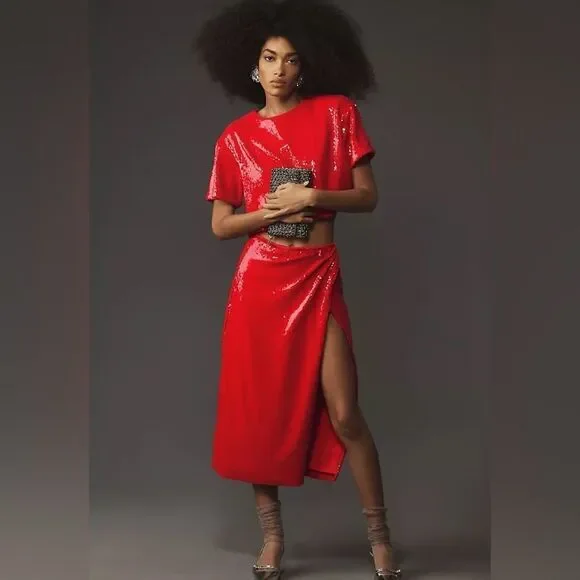 Le Superbe Jolie Sequin Midi Skirt NWT - Picture 1 of 11